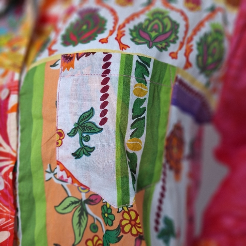 Sigrid Olsen Multicolor Boho Romantic Patchwork I… - image 5